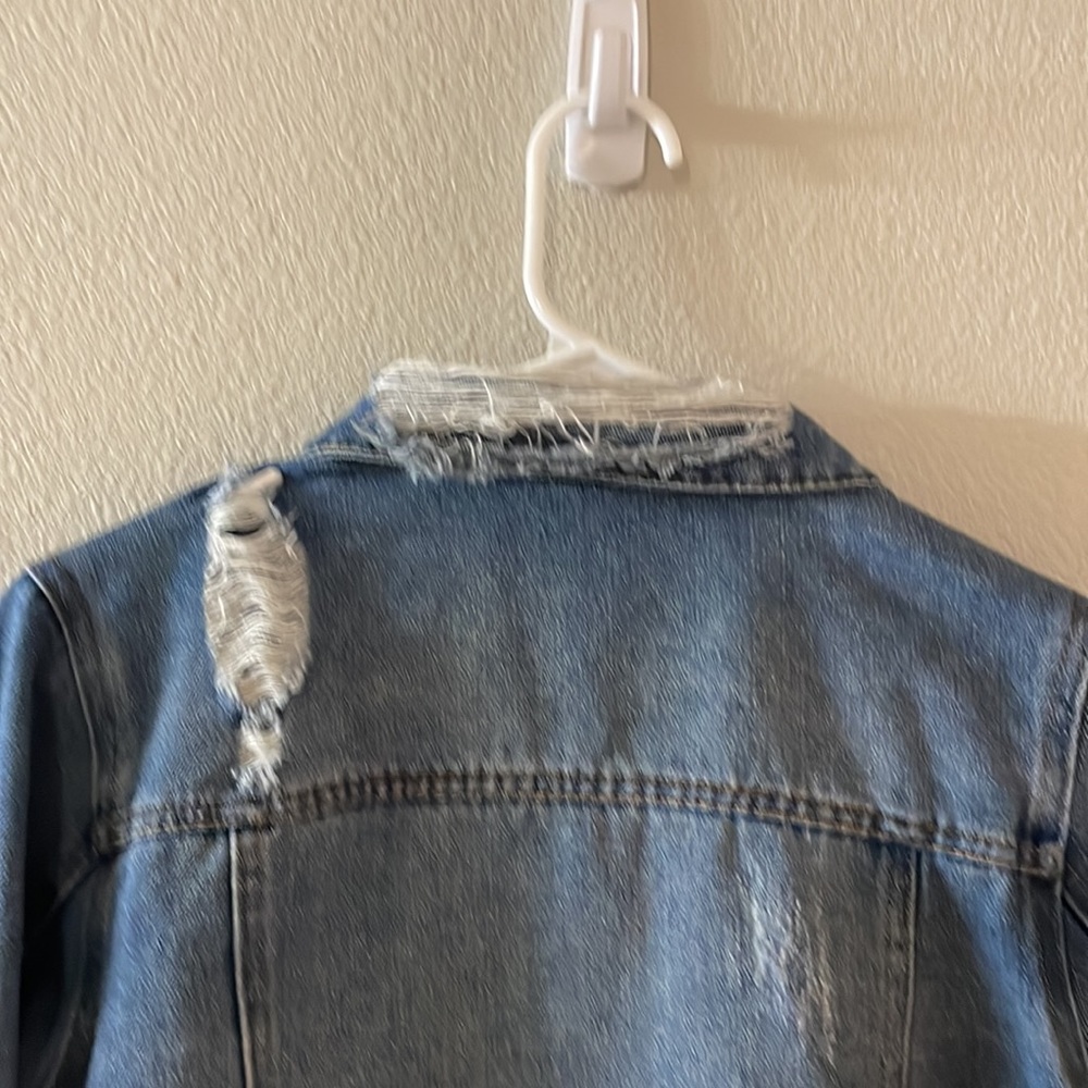 Distressed Denim Jacket - image 4